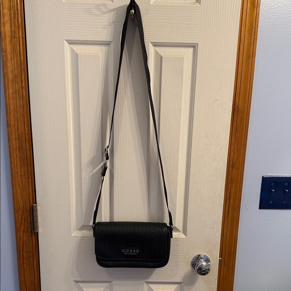 GUESS Black Crossbody Bag with Logo Detail